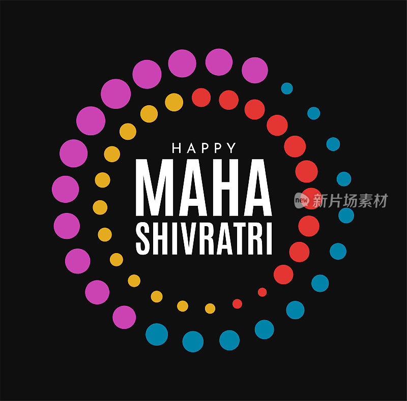 快乐Maha Shivratri海报，背景。向量